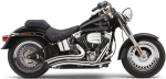 FULL EXHAUST SYSTEM  "SHORT SWEPT" 2-1-2 FOR  SOFTAIL EU APPROVED